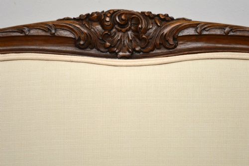fig 1. Antique French Carved Walnut Upholstered Settee