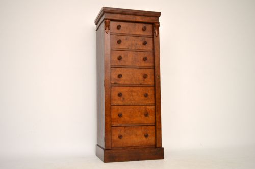 Large Antique Victorian Wellington Chest of Drawers