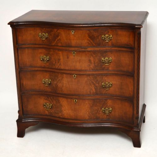 Antique Mahogany Serpentine Chest of Drawers