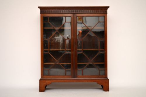 Antique Astral-glazed Mahogany Bookcase