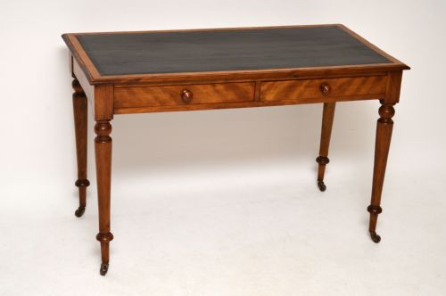 Antique Early Victorian Satinbirch Writing Table Desk