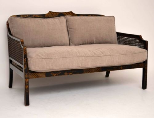 Antique Chinoiserie Bergere Sofa