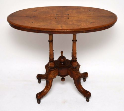fig 1. Antique Victorian Inlaid Walnut Ocassional Table