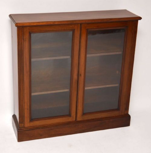 Antique Victorian Mahogany Two Door Bookcase
