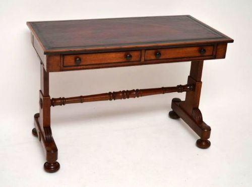 Antique William IV Leather Top Writing Table Desk