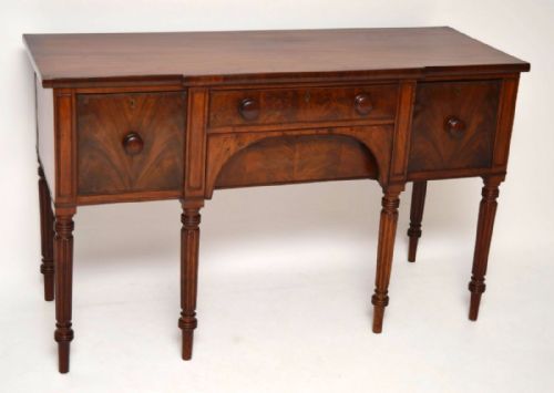 Antique William IV Flame Mahogany Sideboard