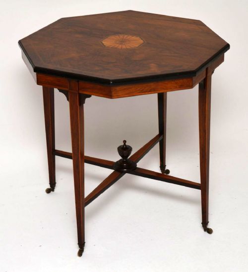 Antique Victorian Inlaid Rosewood Occasional Table