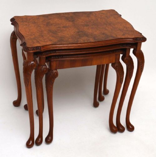 Antique Burr Walnut Nest of Tables