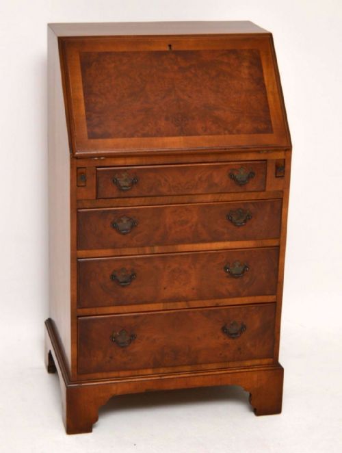 Antique Burr Walnut Writing Bureau