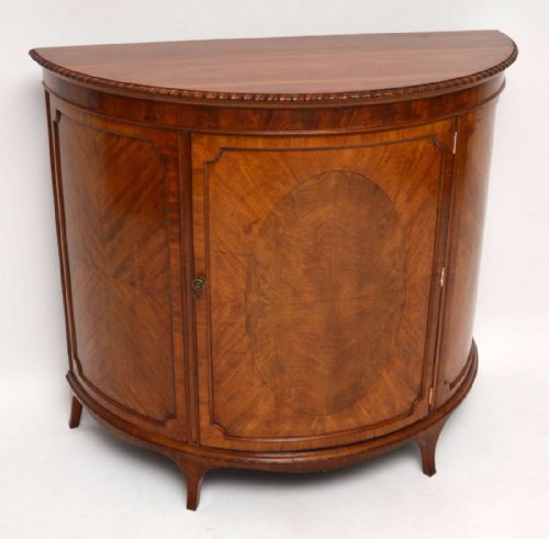 Antique Mahogany Curved Front Cabinet
