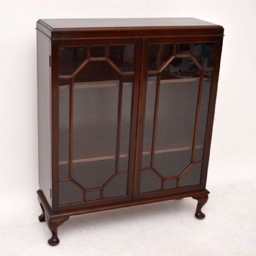 Antique Edwardian Dark Mahogany Bookcase