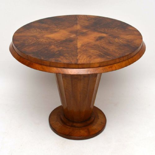 Art Deco Burr Walnut Coffee Table Vintage 1930'S