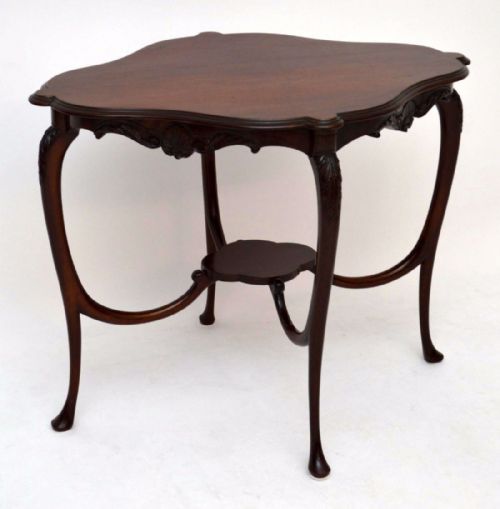 Antique Art Nouveau Mahogany Occasional Table