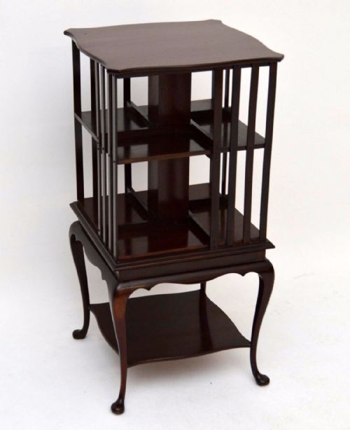 Antique Edwardian Mahogany Revolving Bookcase