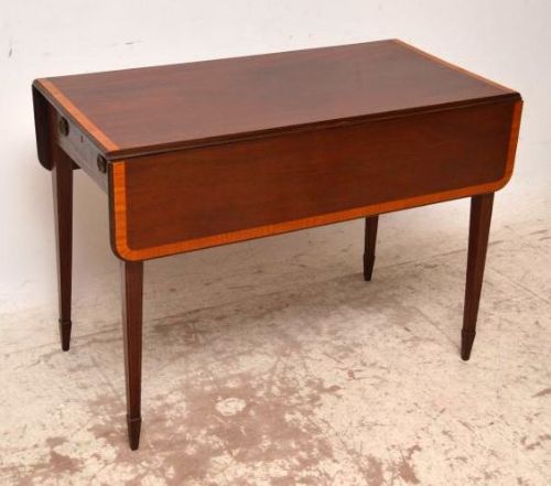 Antique Georgian Inlaid Mahogany Pembroke Table