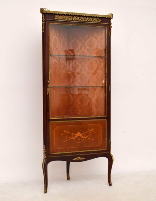 Antique French Ormolu Mounted Corner Cabinet