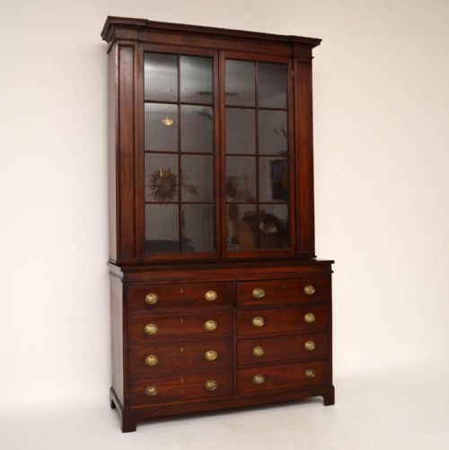 Antique Georgian Period Mahogany Bookcase