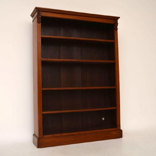 Antique Victorian Oak Open Bookcase