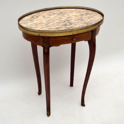 Antique French Marble Top Side Table
