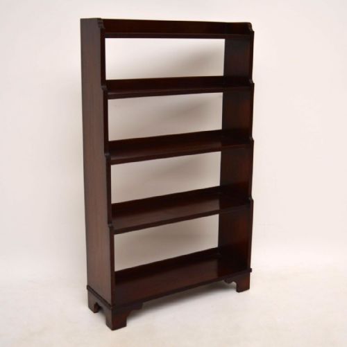 Antique Mahogany Cascading Open Bookcase