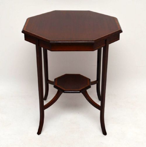 Antique Edwardian Inlaid Mahogany Occasional Table