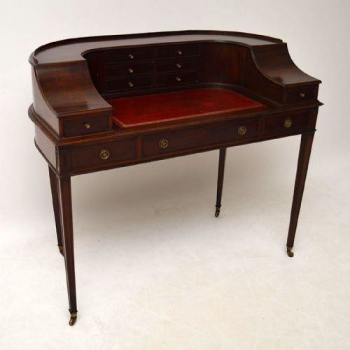 Antique Mahogany Cartlon House Desk
