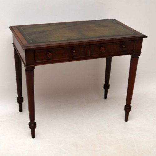 Antique Victorian Mahogany Leather Top Desk