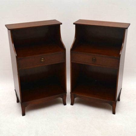 Pair of Antique Mahogany Bedside Cabinet