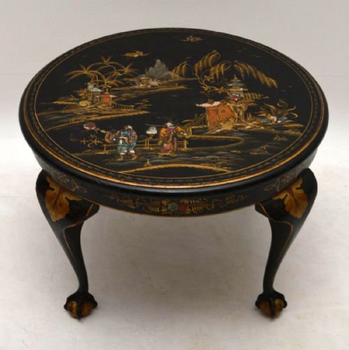 Antique Chinoiserie Lacquered Coffee Table