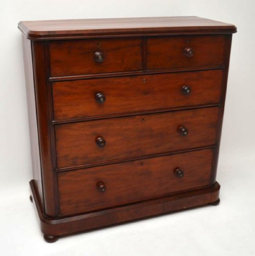 Large Antique Victorian Mahogany Chest of Drawers