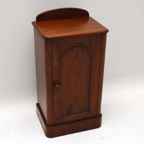 Antique Victorian Walnut Bedside Cabinet