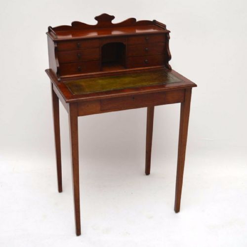 Small Antique Victorian Mahogany Escritoire Desk