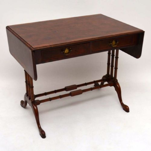 Antique Burr Walnut Sofa Table
