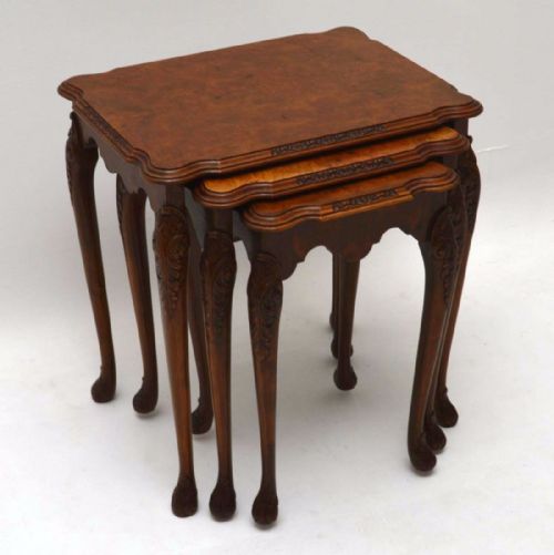Antique Burr Walnut Nest of Tables