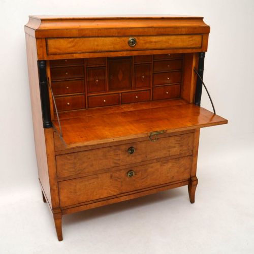 Antique Swedish Biedermeier Secretaire Desk / Bureau