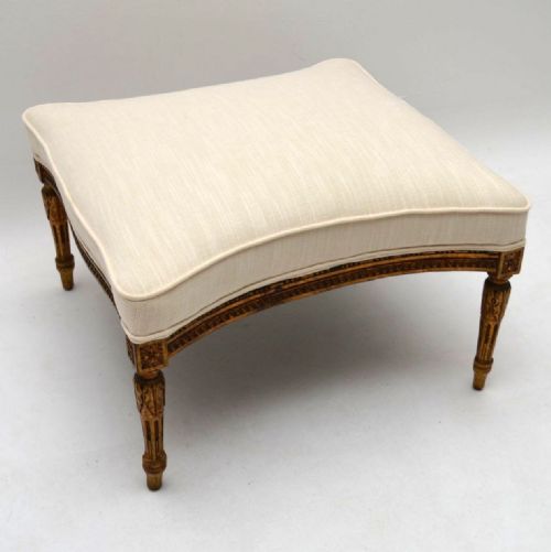 Antique French Gilt Wood Stool