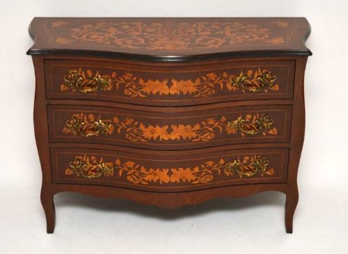 Antique Dutch Marquetry Commode / Chest of Drawers
