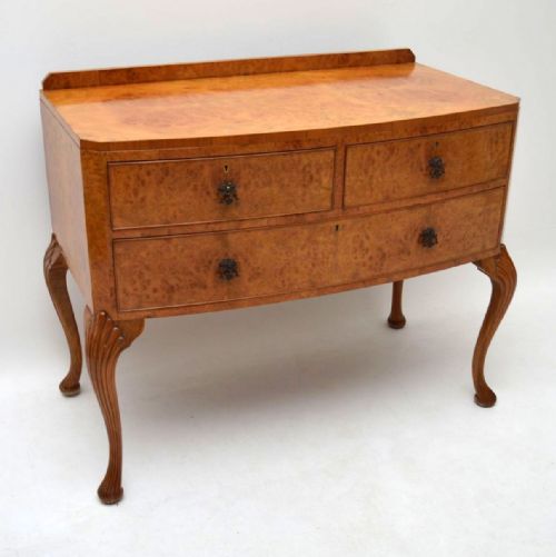 Antique Burr Maple Console / Server Table