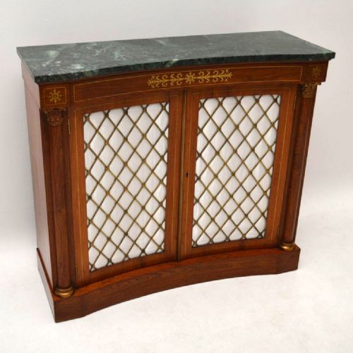 Antique Inlaid Rosewood Marble Top Cabinet – Sideboard Chiffonier