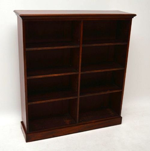 Antique Victorian Mahogany Open Bookcase