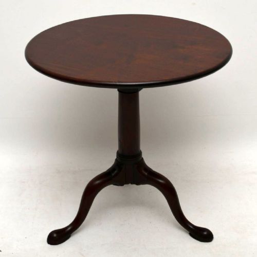 Antique George III Mahogany Birdcage Tripod Table