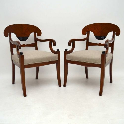 Pair of Antique Swedish Biedermeier Armchairs