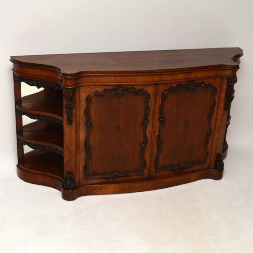 Antique Victorian Walnut Sideboard Credenza