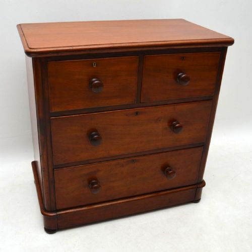 Small Antique Victorian Mahogany Chest of Drawers
