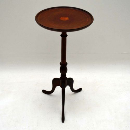 Antique Edwardian Inlaid Mahogany Wine Table