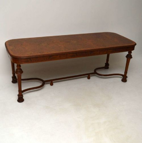 Large Antique Burr Walnut Dining Table