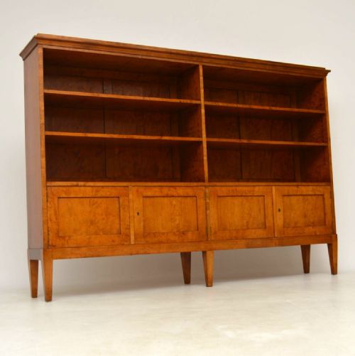 Antique Swedish Satin Birch Bookcase