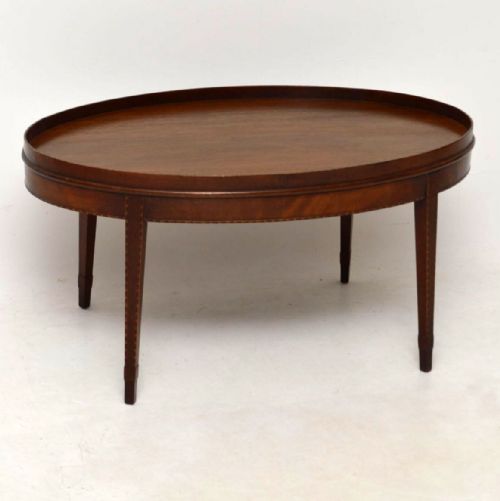 Antique Inlaid Mahogany Coffee Table