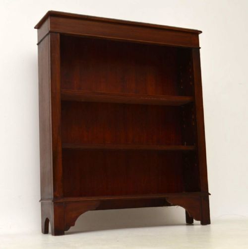 Antique Edwardian Mahogany Open Bookcase