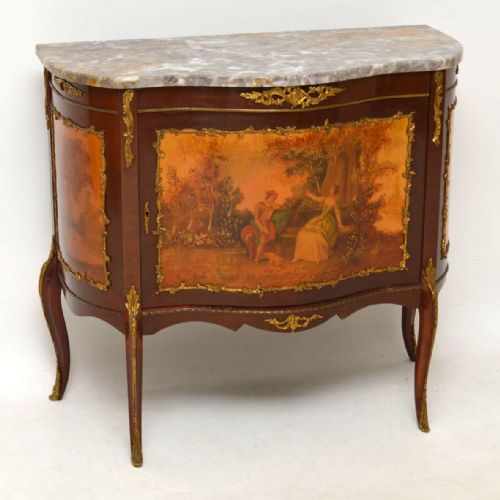 Antique French Marble Top Cabinet